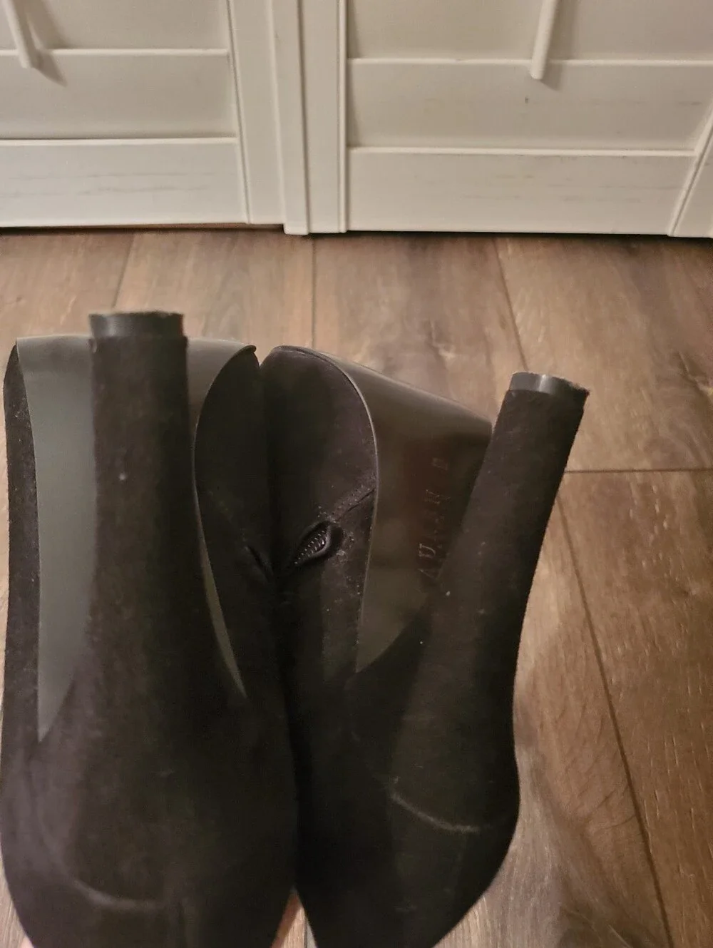 Lauren Ralph Lauren Platform Black Suede Booties Size 8.5 - Picture 7 of 10